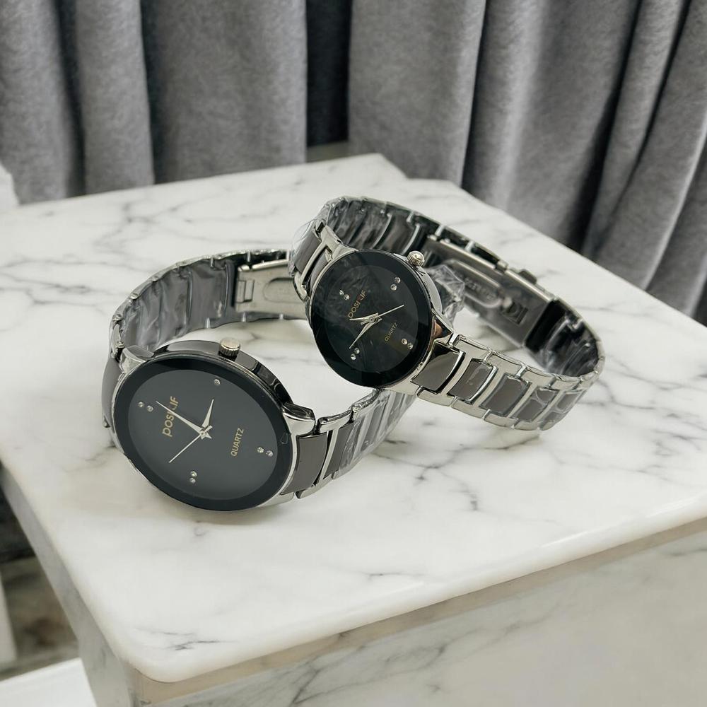 Couple Analog Watches Steel 36mm Set (TS-29)