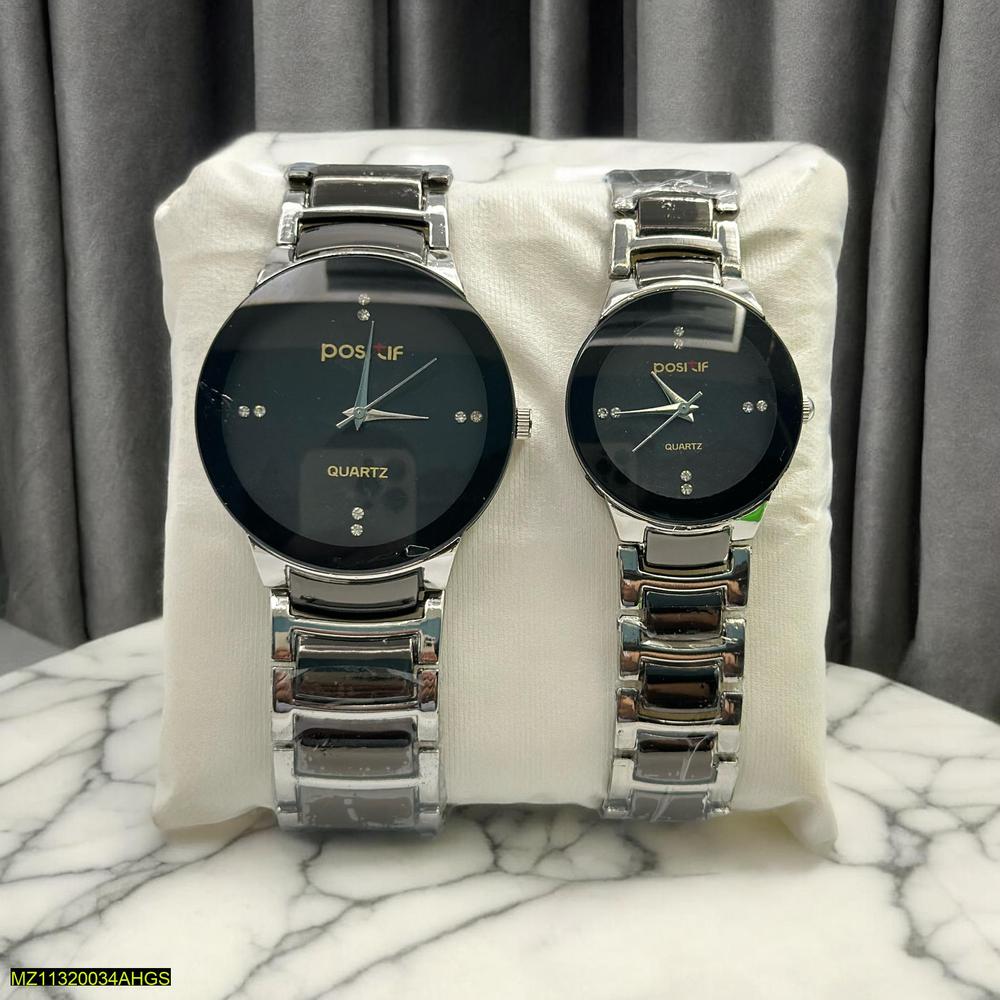 Couple Analog Watches Steel 36mm Set (TS-29)