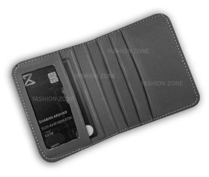 Men's Genuine Leather Wallet Grey Minimalist Design (TS-13)