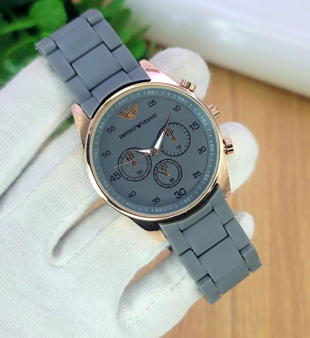 Emporio Armani Chronograph Watch Stainless Steel Black (TS-20)
