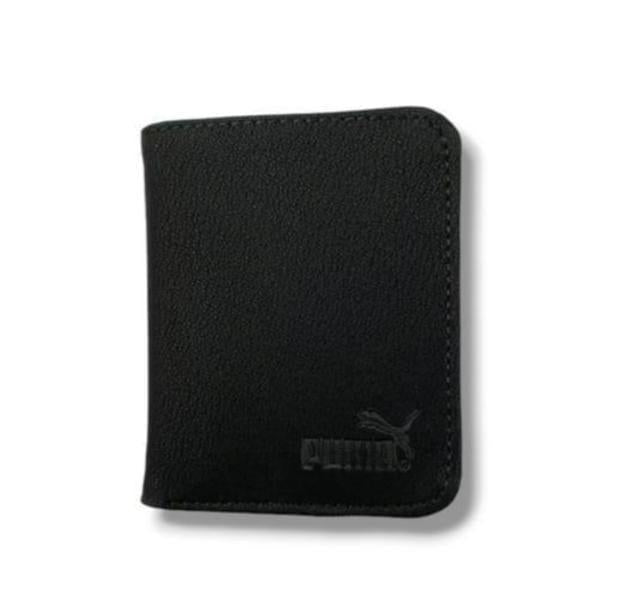 Men's Leather Wallet Black Orange Gray Puma Logo (TS-09)