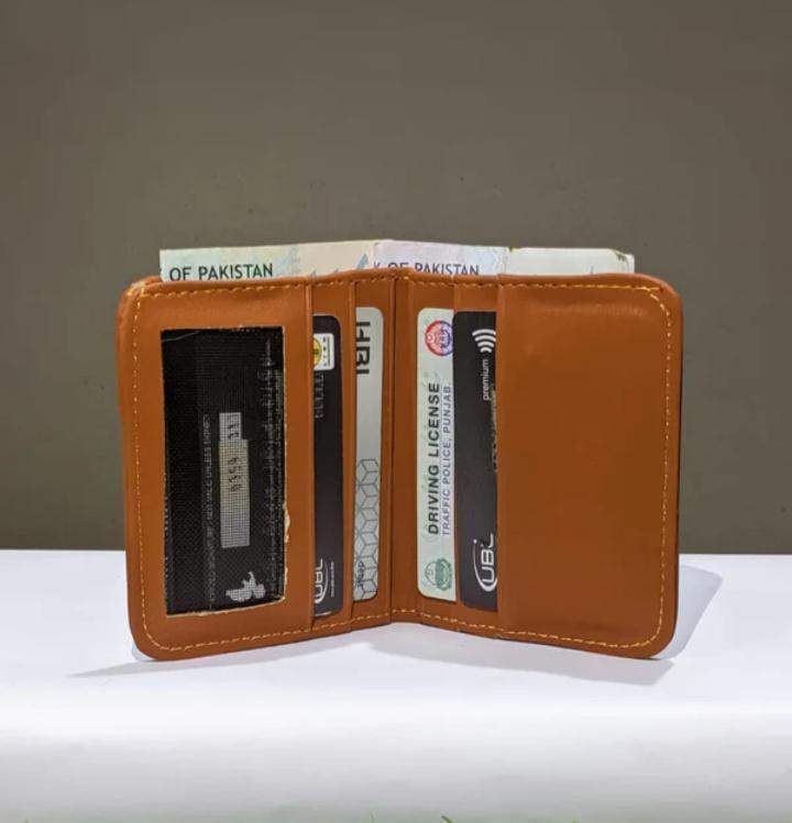 Men's Leather Wallet Black Orange Gray Puma Logo (TS-09)