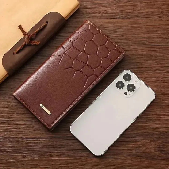 Premium Leather Wallet for Men - Stylish Croc Texture & Durable Design (TS-10)