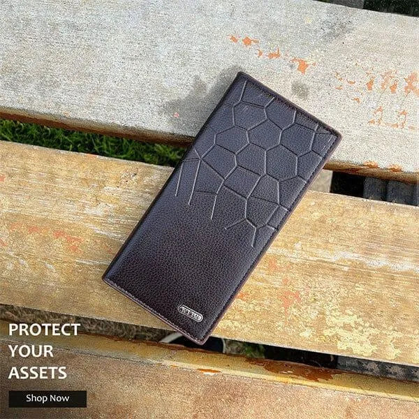 Premium Leather Wallet for Men - Stylish Croc Texture & Durable Design (TS-10)