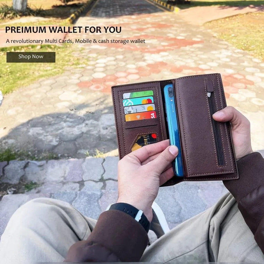 Premium Leather Wallet for Men - Stylish Croc Texture & Durable Design (TS-10)