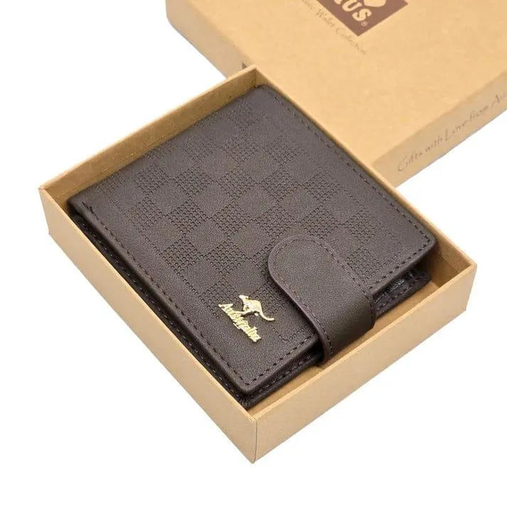 Brown PU Leather Wallet for Men with Logo (TS-14)