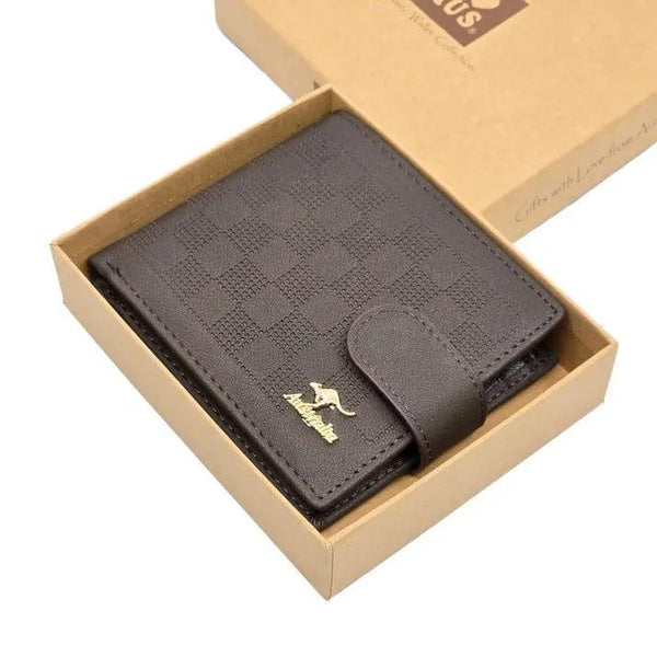 Brown PU Leather Wallet for Men with Logo (TS-14)