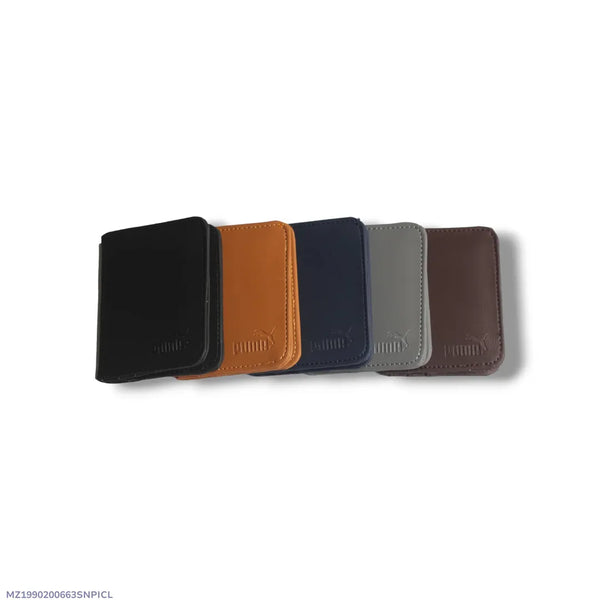 Men's Leather Wallet 6 Card Slots Black Brown Two Sides (TS-15)