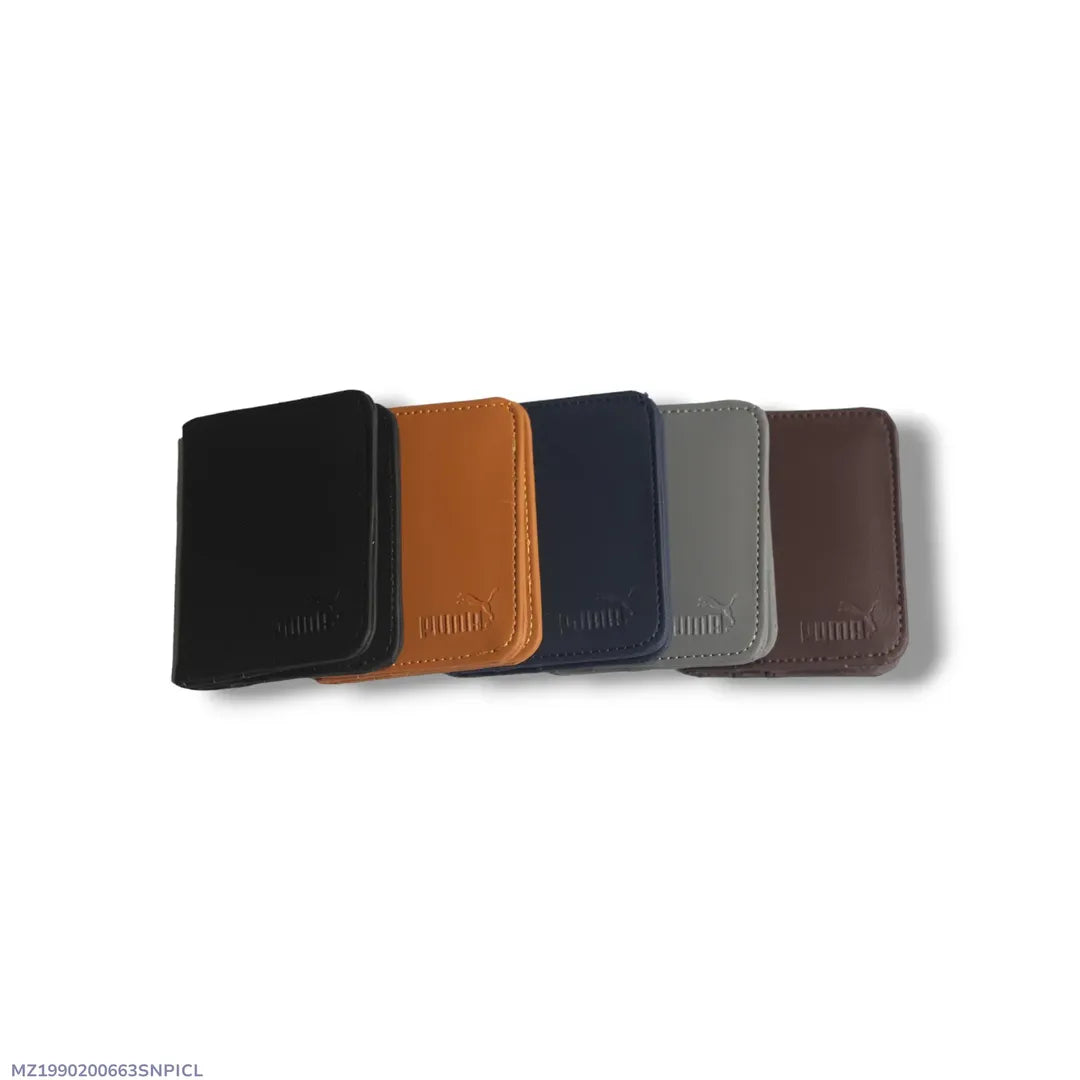 Men's Leather Wallet 6 Card Slots Black Brown Two Sides (TS-15)