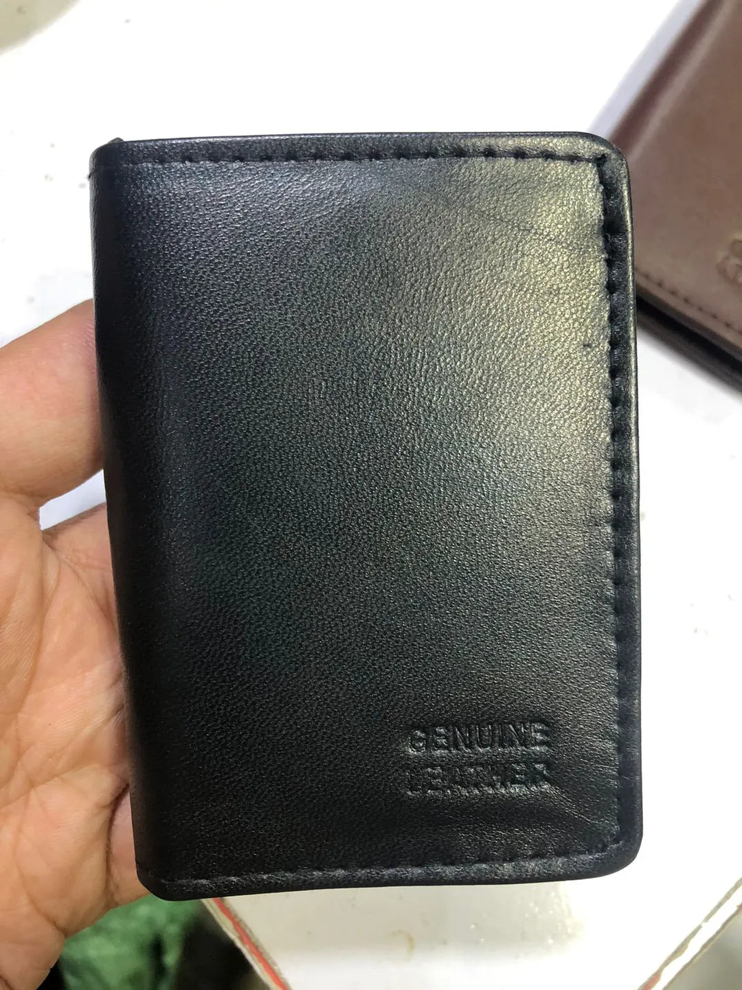 Aurum Leather Wallet Black Brown 6-Pocket Men's Wallet (TS-12)