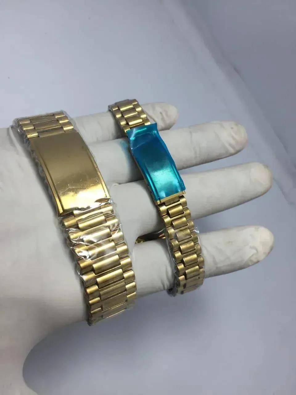Gold Couple Watches Set Rose Gold Chain Strap 2 Pcs (TS-34)