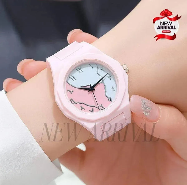 Pink Women's Carbon Fiber Analogue Watch 40mm (TS-25)
