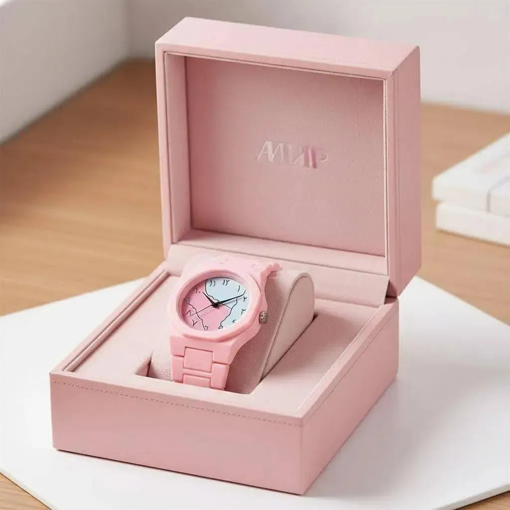 Pink Women's Carbon Fiber Analogue Watch 40mm (TS-25)