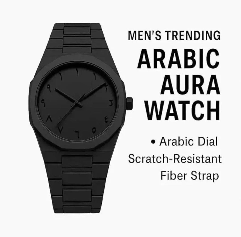 Men's Black Carbon Fiber Analogue Watch (TS-01)