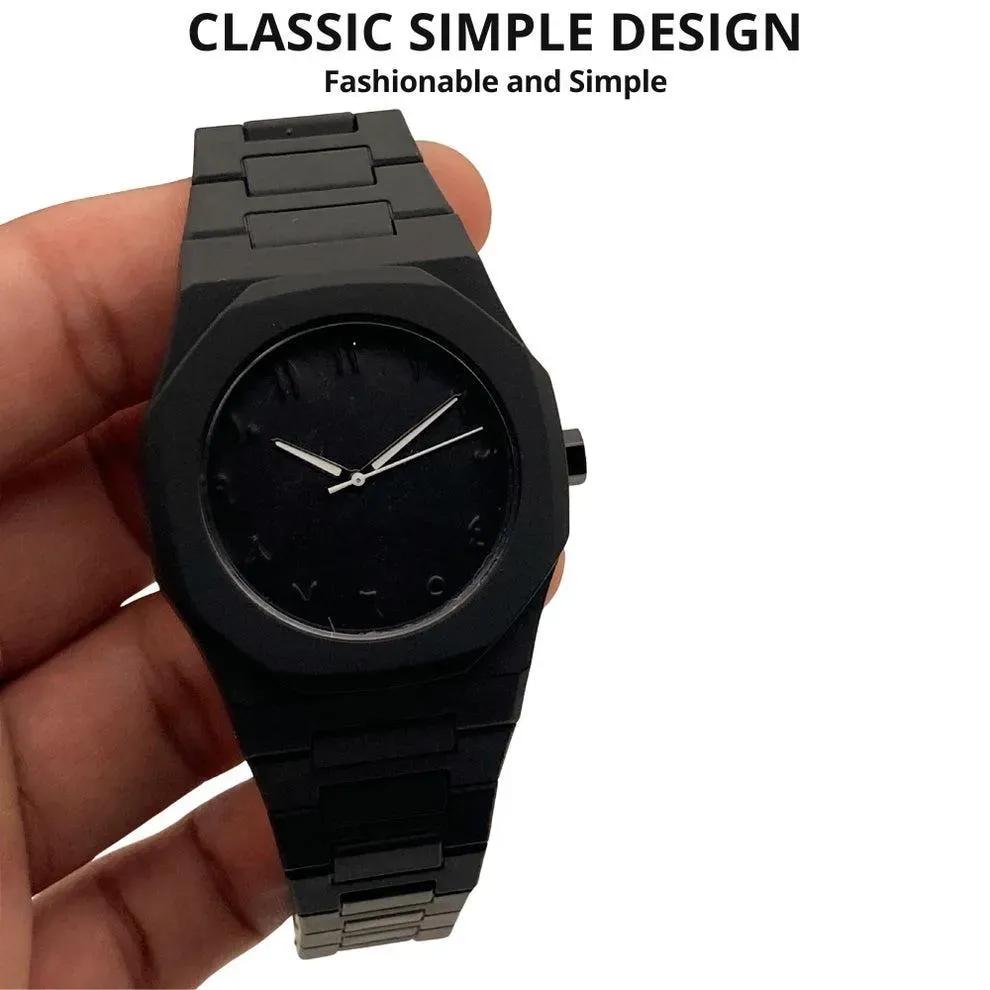 Men's Black Carbon Fiber Analogue Watch (TS-01)