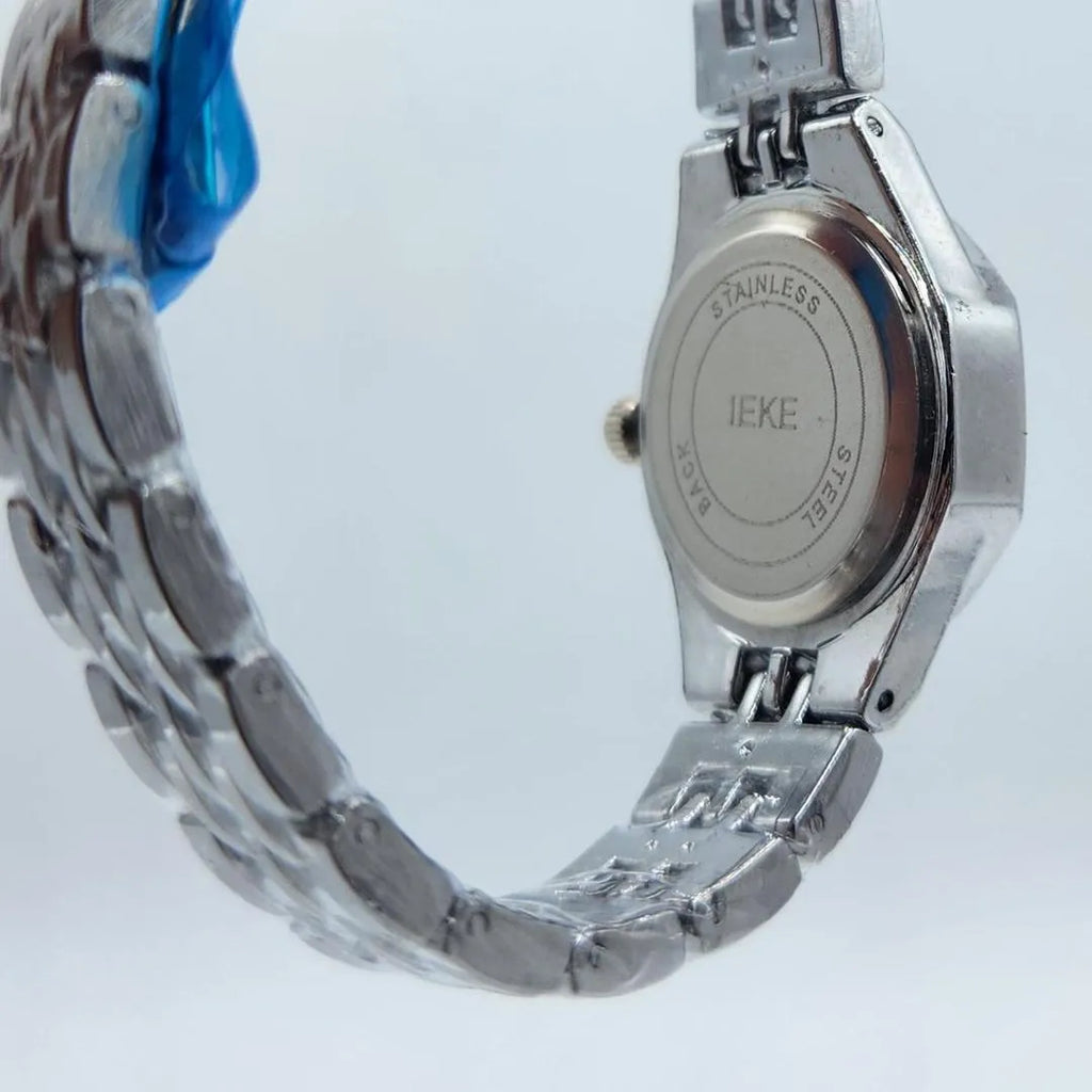 IEKE Stainless Steel Octagonal Watch with Crystal Studded Dial (TS-26)